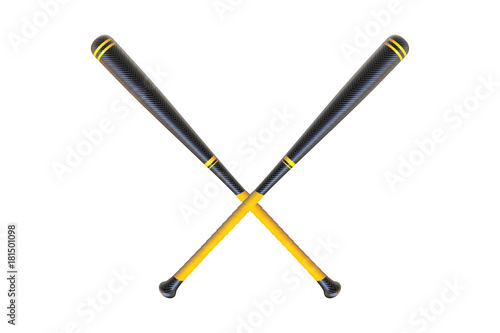 Photography 3d render of baseball bat isolated on white background