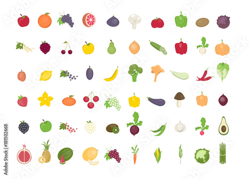 Fruits and vegetables.