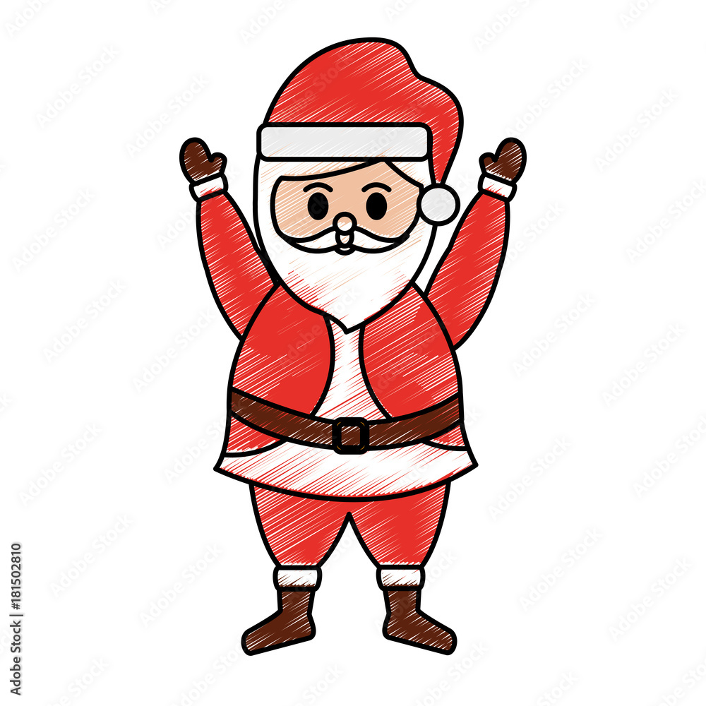 santa claus with hands up christmas related icon image santa claus with hands up christmas related icon image