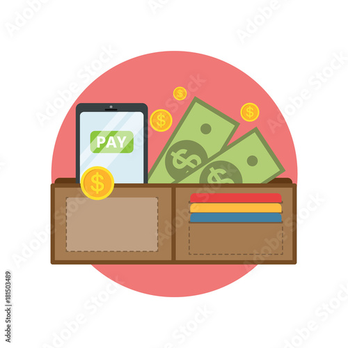 Wallet and smartphone