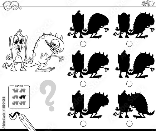 shadows game with monsters color book