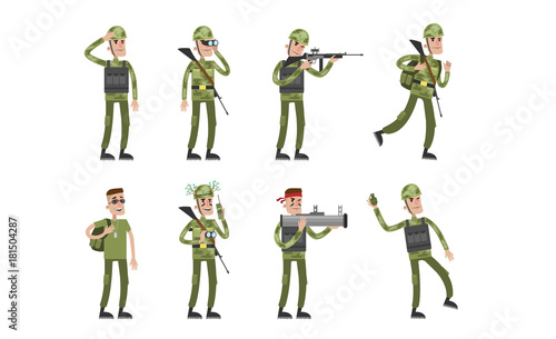 Isolated soldier set.