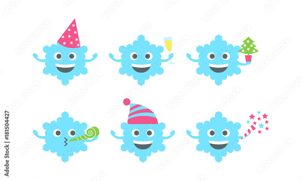 Emoji sbsnowflake set Emoji sbsnowflake set