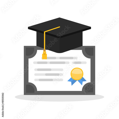 Diploma with hat