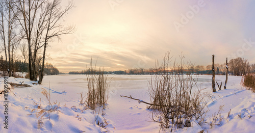 winter lake view  