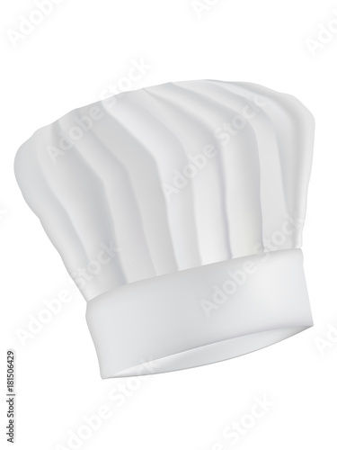 Vector image of a chef hat on white background isolated