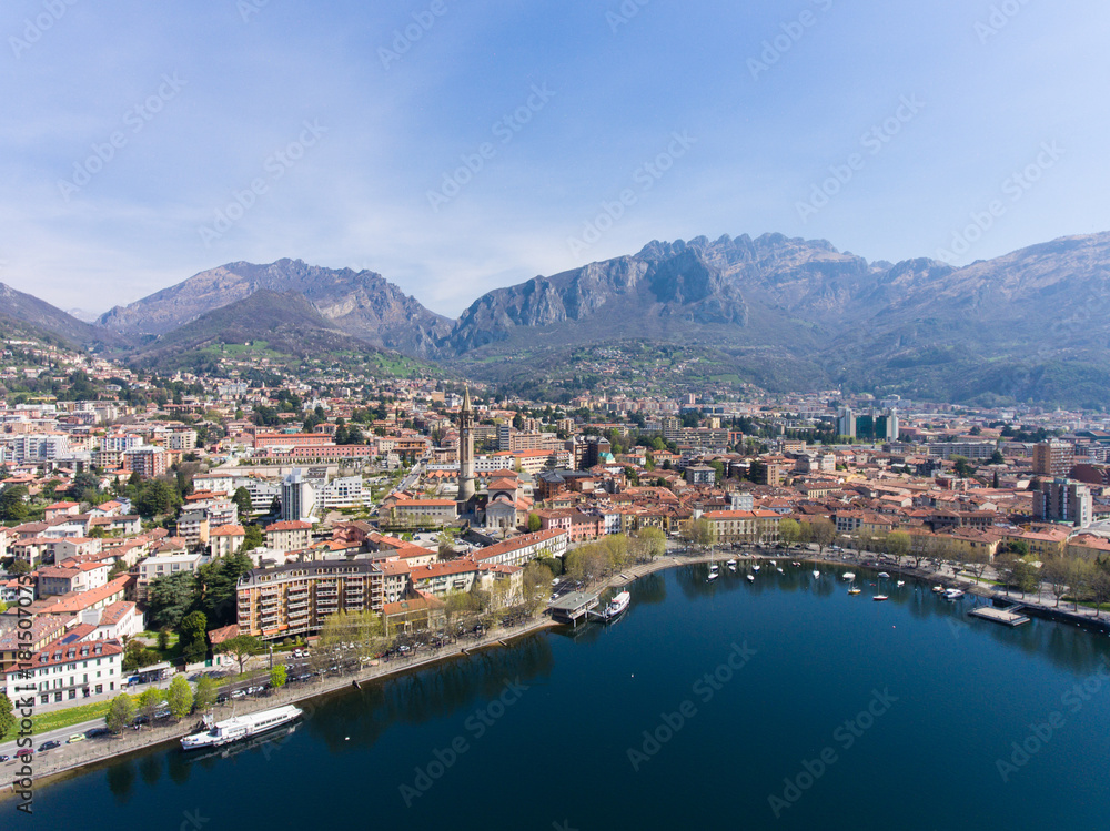 City of Lecco in Lombardy, Italy