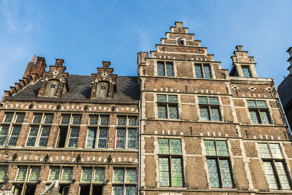 Historic buildings of the medieval city of Ghent, Belgium