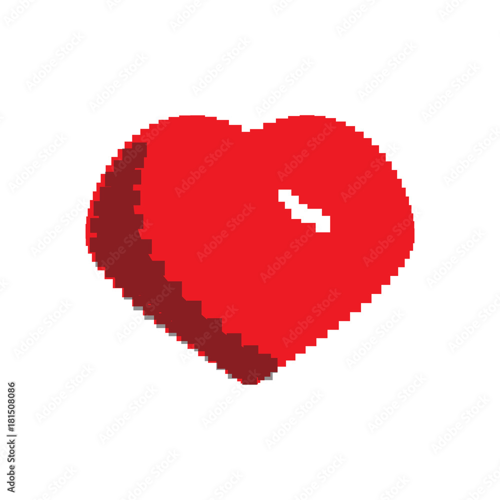 Pixelated heart shape Pixelated heart shape