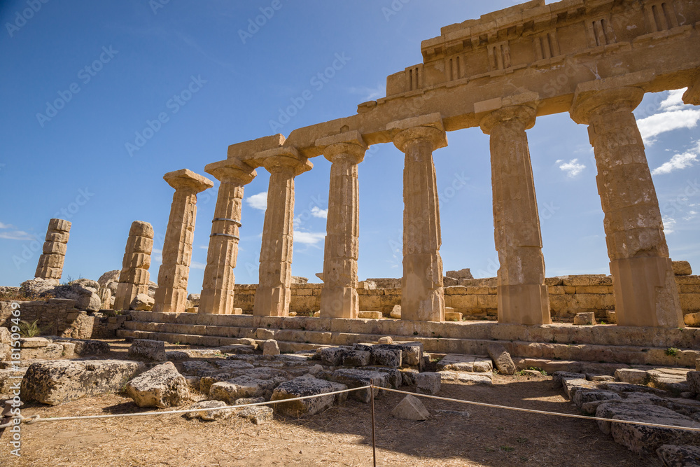 The ancient Greek temple in Selinuntea, Sicily, Italy.