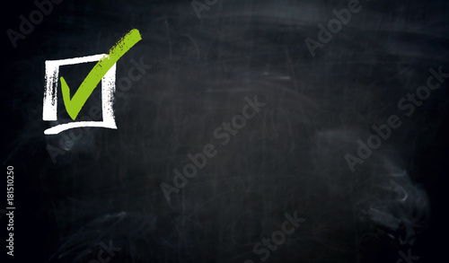 Checkbox chalkboard concept background