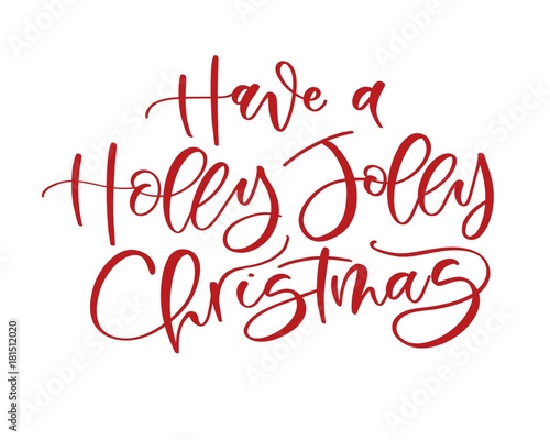 Holly Jolly Christmas Calligraphy 