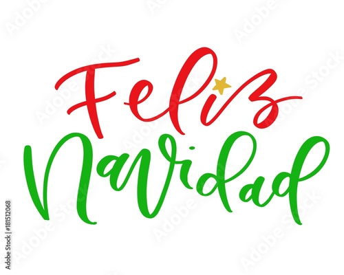 Feliz Navidad calligraphy 