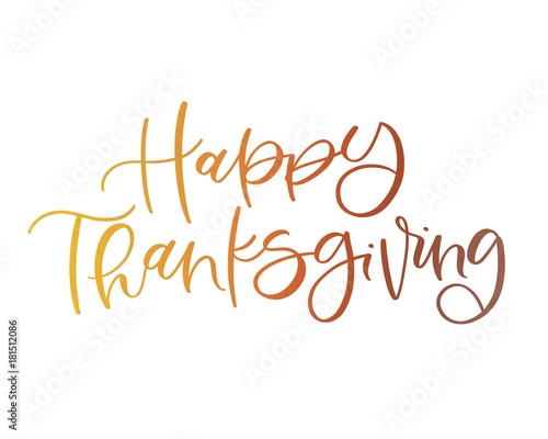 Happy thanksgiving calligraphy 
