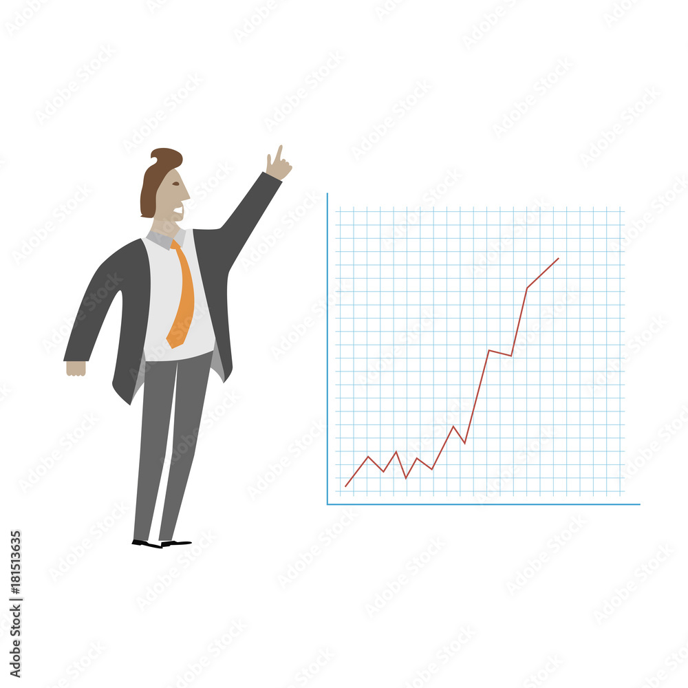 Presentation of the plan to increase profits. The manager conducts a presentation Presentation of the plan to increase profits. The manager conducts a presentation