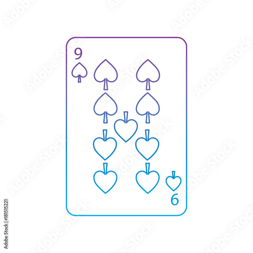 nine of spades french playing cards related icon icon image