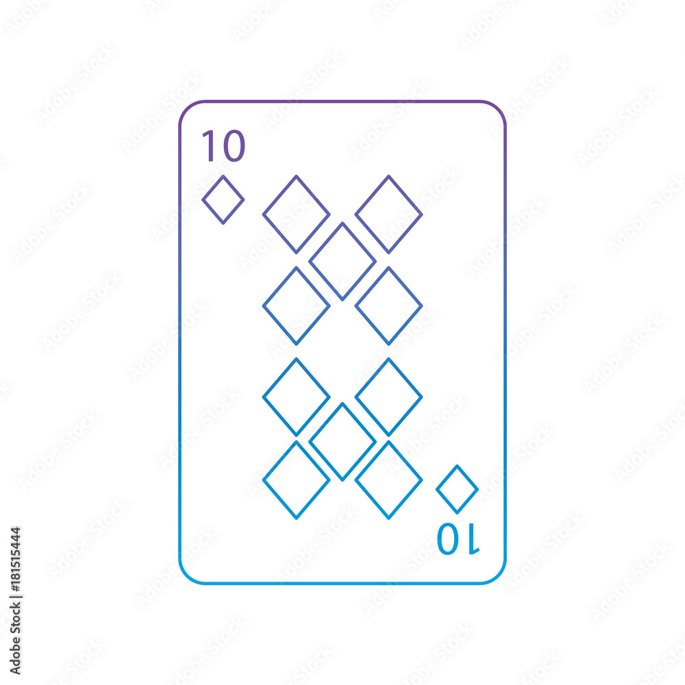 ten of diamonds or tiles french playing cards related icon icon