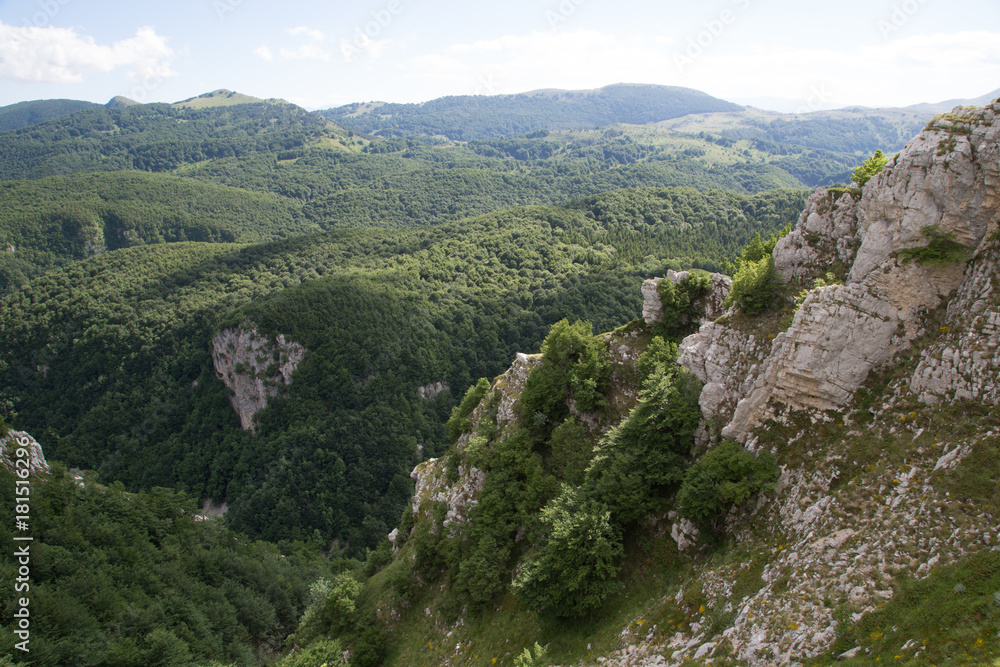 Fototapeta premium Vado di Sole, Parco Nazionale Gran Sasso e Monti della Laga, estate