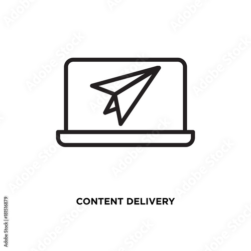 Content delivery vector icon