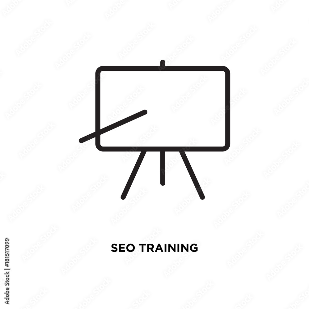 SEO training vector icon SEO training vector icon