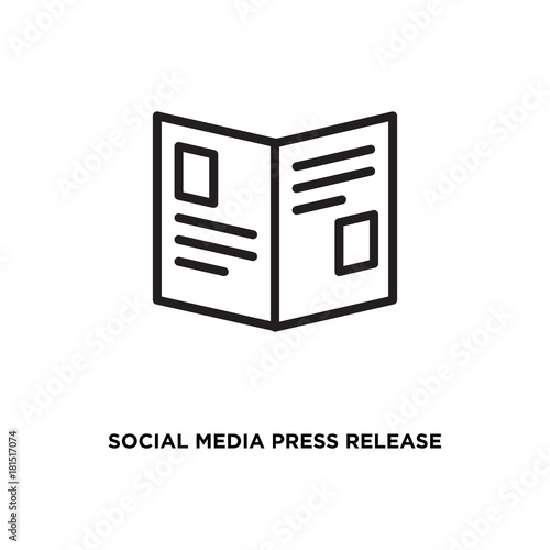 Social media press release vector icon