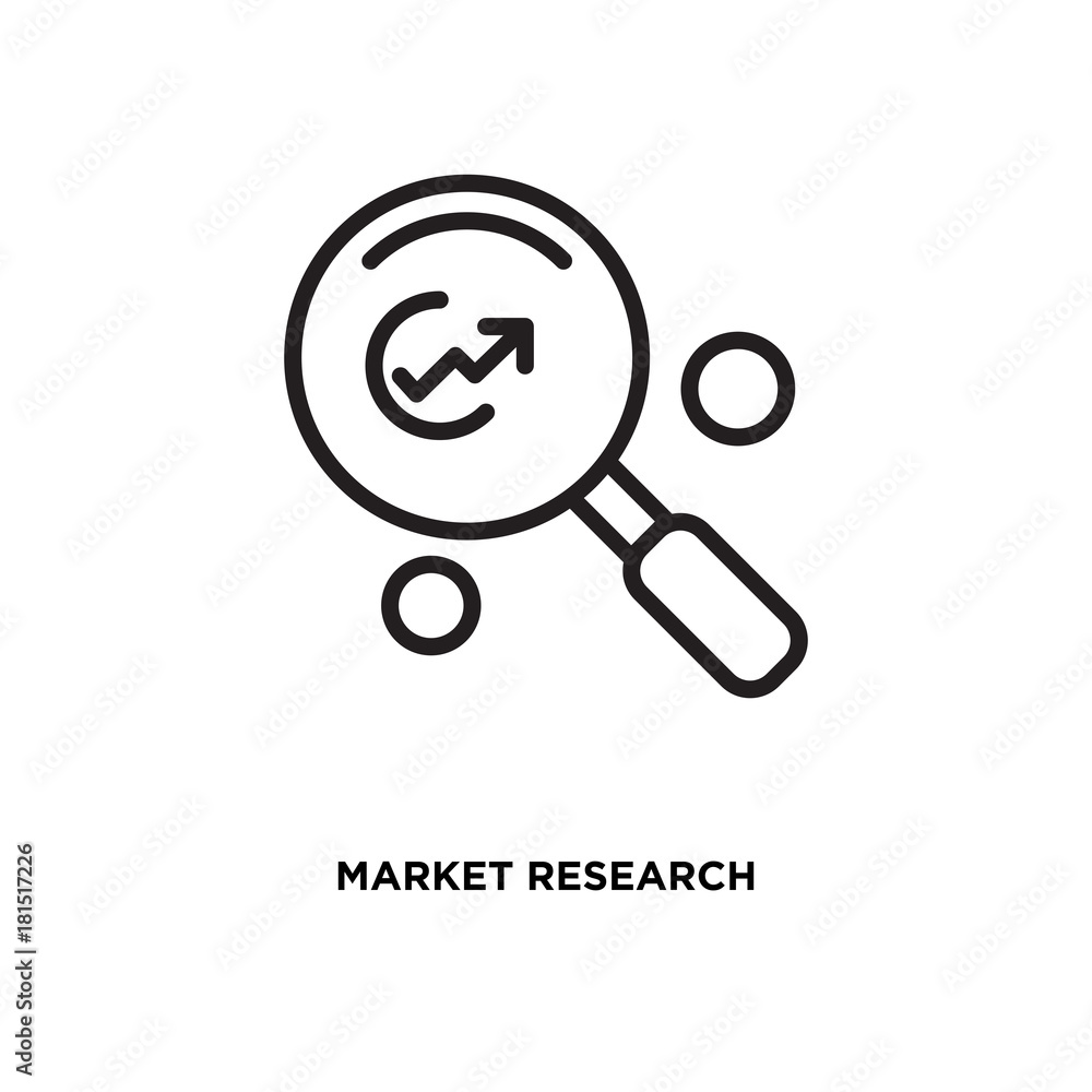 Market research vector icon Market research vector icon