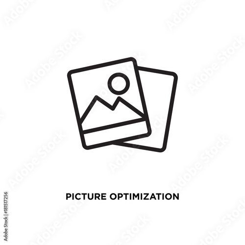 Picture optimization vector icon
