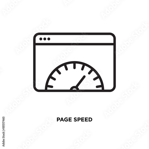 Page speed vector icon