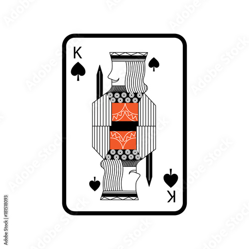 poker king of spades playing card