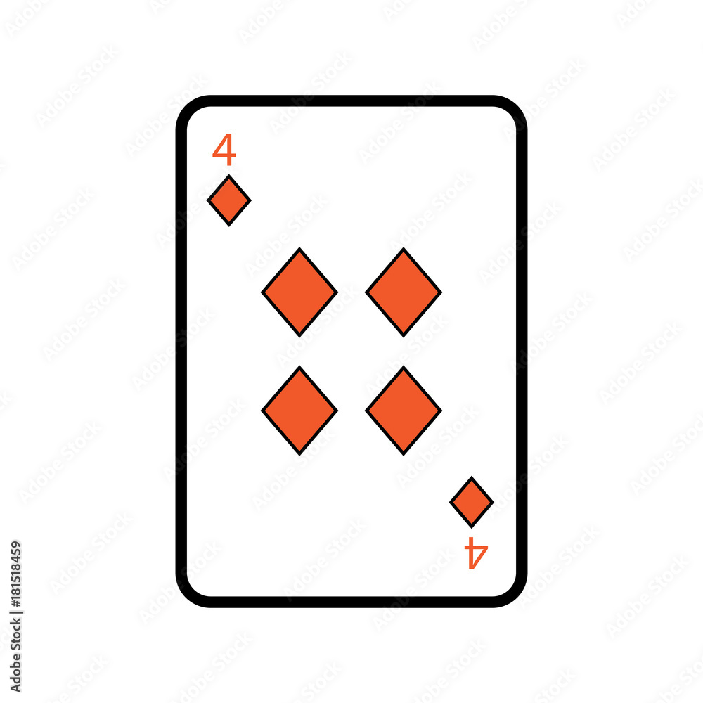 Obraz premium poker playing card diamond casino icon