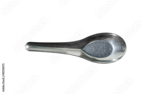 Chinese soup spoons isolated on white background.