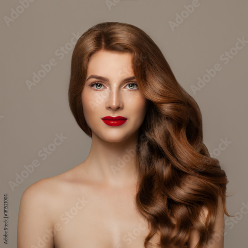 Spa Woman with Natural Healthy Hair, Portrait