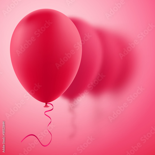 Pink balloons, vector illustration.
