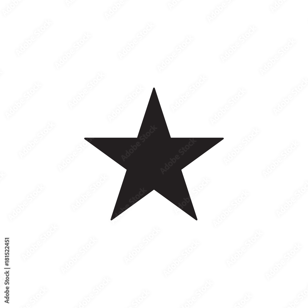 Black star icon on a white background. Vector illustration Black star icon on a white background. Vector illustration