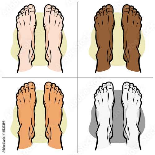 Illustration person, human, ethnic, top view. Ideal for catalogs, informational and institutional guides
