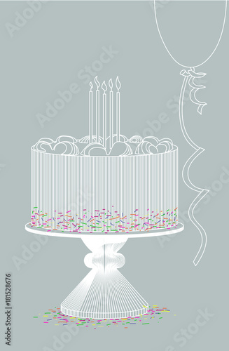 holiday cake, vector graphic icon