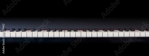 Obraz na plátně Piano keyboard, front view, copy space