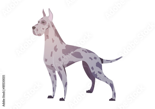 German dog in the style of cartoon.