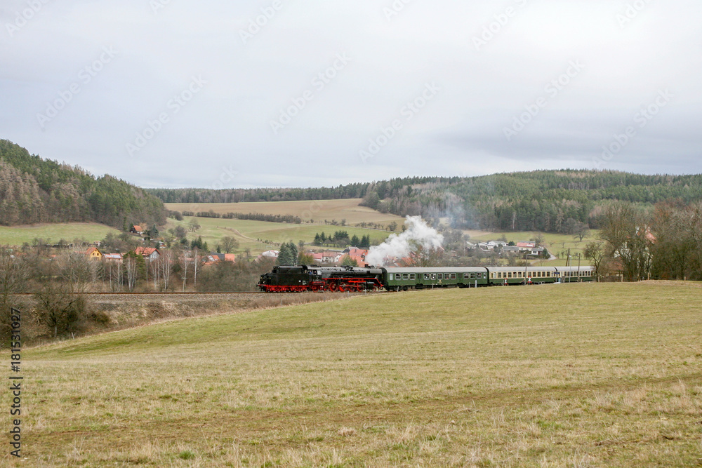 Fototapeta premium Historischer Dampfzug im Schwarzatal