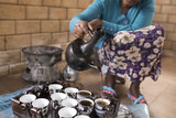 Ethiopian coffee ceremony.