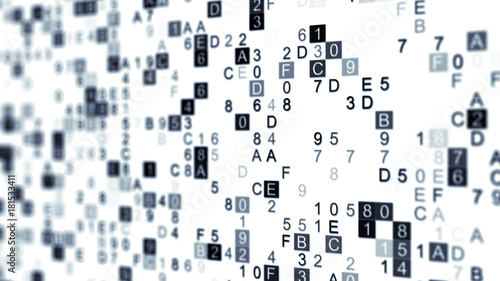 Digital data hex code with DOF
