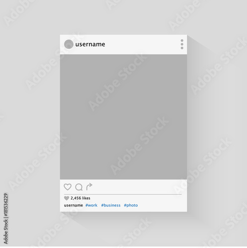 Social network photo frame vector illustration. Vector.