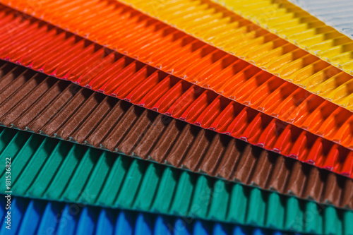 close up of colorful cardboard  can use as background