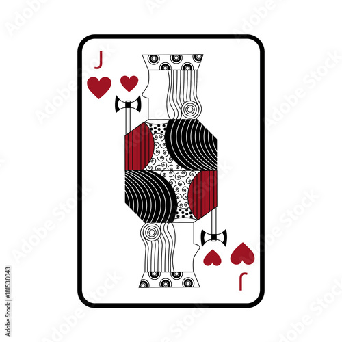 jack of hearts french playing cards related icon image vector illustration design 