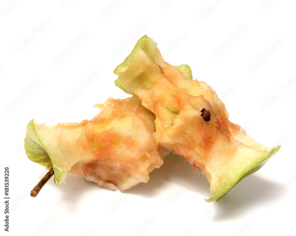 two green apple stub isolated two green apple stub isolated