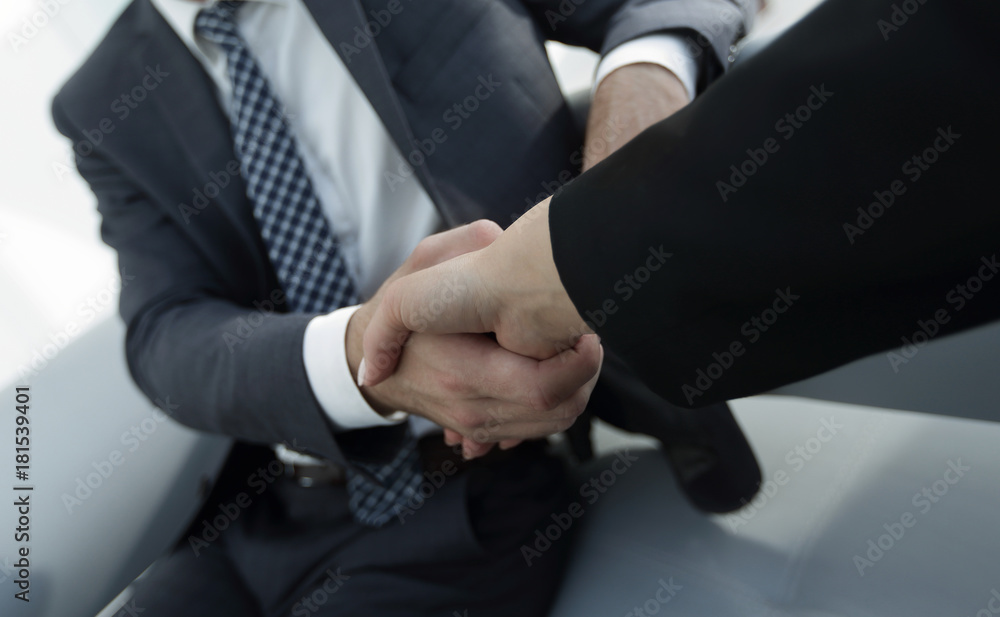Business handshake ,congratulations or Partnership concept.