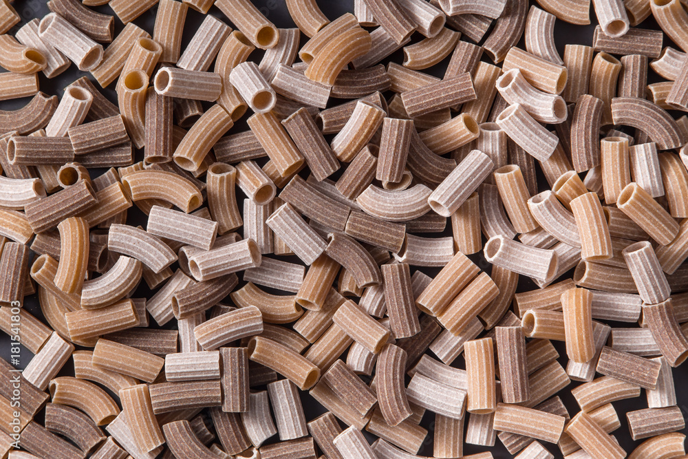 Italian raw colored whole wheat pasta Italian raw colored whole wheat pasta