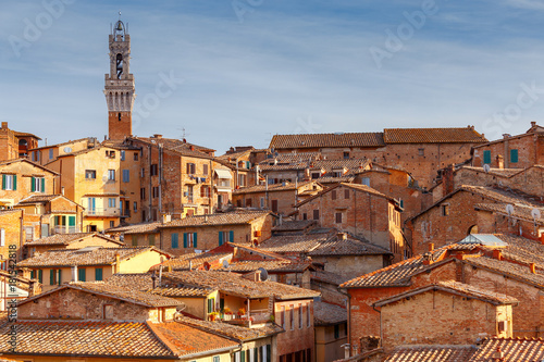 Siena. View of the old city district.