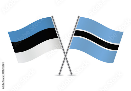 Estonia and Botswana flags.Vector illustration. Free Download Estonia and Botswana flags.Vector illustration. - GFXLoad