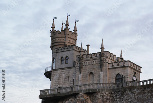 Swallow's Nest castle on the rock over the Black Sea in Crimea, This castle is a symbol of Crimea. 